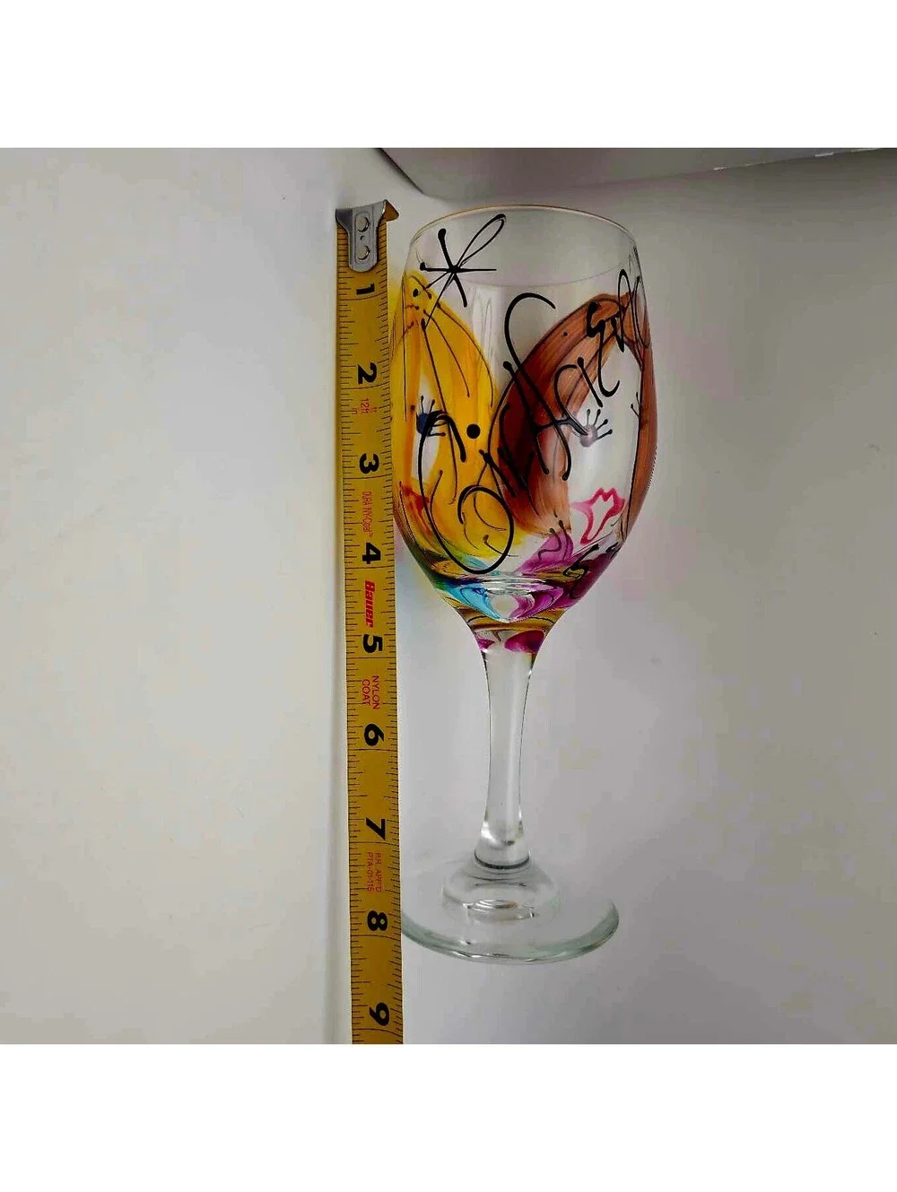Hand Painted Girlfriend Wine Glass 12 Oz.